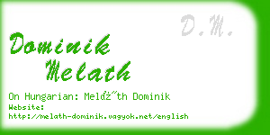 dominik melath business card